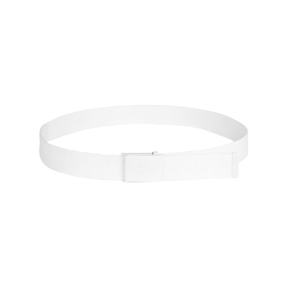 ATTACK LIFE Mens White Plaque Logo By Greg Norman 100% Polyester Casual Belt 44